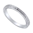 thumbnail image 1 of AFFY Round Shape Leaves Design Engagement Ring 14K Solid White Gold Ring Size-7.5, 1 of 2