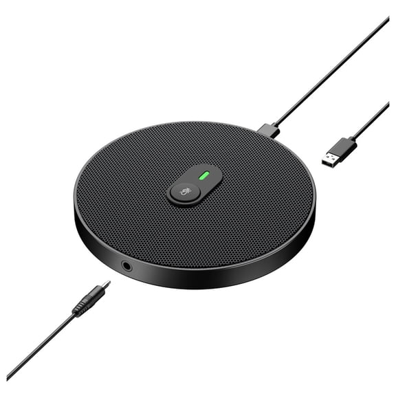 Round Shape Metal USB Microphone With Noise Cancelling And Wide Coverages For Webinars Online Teaching
