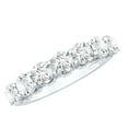 thumbnail image 1 of Rosec Jewels Moissanite Half Eternity Wedding Ring for Women - Designer Ring - D-VS1 Quality Certified, 18K White Gold, US 4.00, 1 of 7