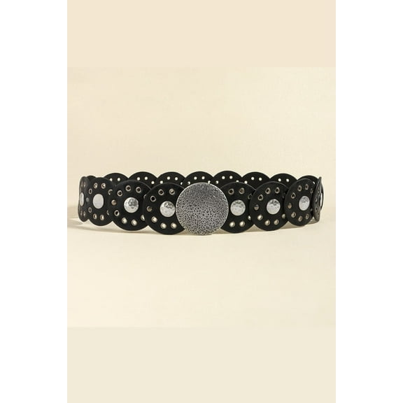 Round Shape PU Leather Belt