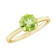 thumbnail image 1 of Rosec Jewels Peridot Solitaire Engagement Ring 2 Carat - August Birthstone Ring for Women - 8 mm - AAA Quality Certified, 14K Yellow Gold, US 9.50, 1 of 6