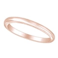 thumbnail image 1 of AFFY Round Shape Simple Polished Engagement Ring 14K Solid Rose Gold Ring Size-6, 1 of 2