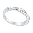 thumbnail image 1 of AFFY Round Shape Simple & Sleek Plain Engagement Ring 14K Solid White Gold Ring Size-10, 1 of 1