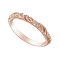 thumbnail image 1 of AFFY Round Shape Simple Uniqe Beautiful Engagement Ring 14K Solid Rose Gold Ring Size-5, 1 of 2