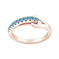 thumbnail image 1 of AFFY Round Shape Simulated Aquamarine Fashion Promise Engagement Ring 14k Rose Gold Over Sterling Silver Ring Size-7.5, 1 of 2