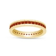 thumbnail image 1 of AFFY Round Shape Simulated Citrine Full Eternity Band Ring In 14K Yellow Gold Over Sterling Silver, Ring Size-11, 1 of 6