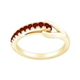 thumbnail image 1 of AFFY Round Shape Simulated Garnet Fashion Promise Engagement Ring 14k Yellow Gold Over Sterling Silver Ring Size-10.5, 1 of 2