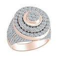 thumbnail image 1 of AFFY Round Shape Simulated White Cubic Zirconia Men's Halo Engagement Ring 10K Solid Gold, 1 of 1