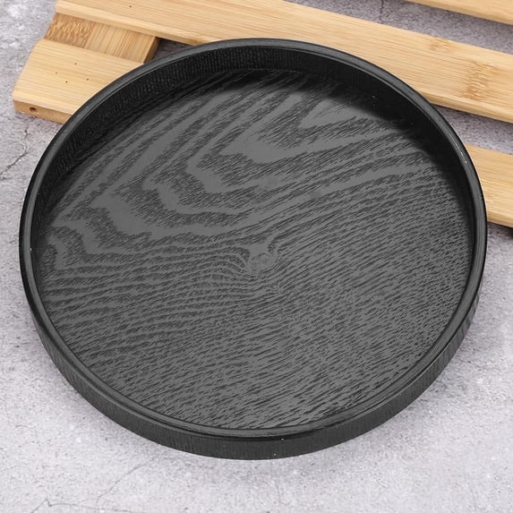 Round Shape Solid Wood Tea Coffee Snack Food Meals Serving Tray Plate Restaurant Trays, Tea Serving Tray, Wood Tea Tray