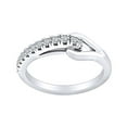 thumbnail image 1 of AFFY Round Shape Sparkling White Cubic Zirconia Fashion Promise Engagement Ring 14k White Gold Over Sterling Silver Ring Size-12, 1 of 2