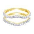 thumbnail image 1 of Round Shape White Cubic Zirconia 10k Yellow Gold Enhancer Guard Ring Size - 12, 1 of 3