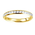 thumbnail image 1 of AFFY Round Shape White Diamond Accented Engagement Band Ring 14K Solid Yellow Gold (0.37 Cttw), 1 of 1