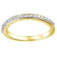 thumbnail image 1 of AFFY Round Shape White Diamond Engagement Wedding Band Ring 14K Solid Yellow Gold (0.2 Cttw), 1 of 1