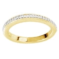 thumbnail image 1 of AFFY Round Shape White Diamond Engagement Wedding Band Ring 14K Solid Yellow Gold (0.2 Cttw), 1 of 1