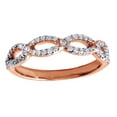 thumbnail image 1 of AFFY Round Shape White Diamond Infinity Inspired Engagement Ring 14K Solid Rose Gold (0.25 Cttw), 1 of 1