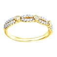 thumbnail image 1 of AFFY Round Shape White Diamond Infinity Inspired Engagement Ring 14K Solid Yellow Gold (0.25 Cttw), 1 of 1