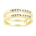thumbnail image 1 of AFFY Round Shape White Diamond Ring Guard Enhancer In 14K Yellow Gold (0.25 Cttw), 1 of 1