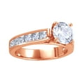 thumbnail image 1 of AFFY Round Shape White Diamond Solitaire Engagement Band Ring 14K Solid Rose Gold(1.33 Cttw) By, 1 of 1