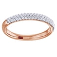 thumbnail image 1 of AFFY Round Shape White Natural Diamond Accented Band Ring In 14K Rose Gold (0.25 Cttw), 1 of 1