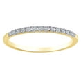 thumbnail image 1 of AFFY Round Shape White Natural Diamond Accents Half Eternity Wedding Band Ring In 14k Solid Yellow Gold Ring Size-11, 1 of 1