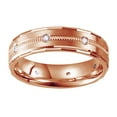 thumbnail image 1 of AFFY Round Shape White Natural Diamond Anniversary Band Ring In 14K Rose Gold (0.16 Cttw), 1 of 1