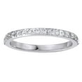 thumbnail image 1 of AFFY Round Shape White Natural Diamond Anniversary Band Ring In 14K White Gold (0.33 Cttw), 1 of 1