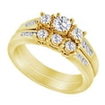 thumbnail image 1 of AFFY Round Shape White Natural Diamond Bridal Ring Set In 10k Yellow Gold (0.5 cttw) Ring Size-13.5, 1 of 2