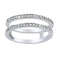 thumbnail image 1 of AFFY Round Shape White Natural Diamond Enhancer Ring Guard In 14K White Gold (0.2 Cttw), 1 of 1