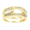 thumbnail image 1 of AFFY Round Shape White Natural Diamond Enhancer Ring Guard In 14K Yellow Gold (0.5 Cttw), 1 of 1