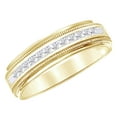 thumbnail image 1 of AFFY Round Shape White Natural Diamond Eternity Band Ring In 10k Yellow Gold (1 cttw) Ring Size-11, 1 of 2