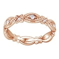 thumbnail image 1 of AFFY Round Shape White Natural Diamond Eternity Band Ring In 14K Rose Gold (0.16 Cttw), 1 of 1