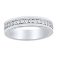 thumbnail image 1 of AFFY Round Shape White Natural Diamond Eternity Band Ring In 14K White Gold (0.75 Cttw), 1 of 1