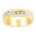 thumbnail image 1 of AFFY Round Shape White Natural Diamond Grooved Band Ring In 14K Yellow Gold (0.03 Cttw), 1 of 1