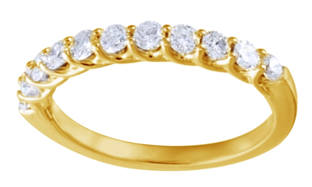 AFFY 0 62CT Round Shape White Natural Diamond Half Eternity Band Ring AFFY 0 62CT Round Shape White Natural Diamond Half Eternity Band Ring
