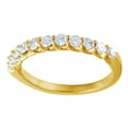 thumbnail image 1 of AFFY 0.62CT Round Shape White Natural Diamond Half Eternity Band Ring in 14K Yellow Gold-7, 1 of 1
