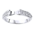 thumbnail image 1 of AFFY Round Shape White Natural Diamond Preset Shank Band Ring In 14K White Gold (0.25 Cttw), 1 of 1