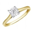 thumbnail image 1 of AFFY Round Shape White Natural Diamond Solitaire Engagement Ring In 10k Yellow Gold (0.16 cttw) Ring Size-5.5, 1 of 2