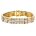 thumbnail image 1 of AFFY Round Shape White Natural Diamond Tennis Bracelet In 925 Sterling Silver (2.00 cttw)-7.5", 1 of 1