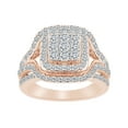 thumbnail image 1 of AFFY Round Shape White Natural Diamond Womens Engagement Wedding Ring In 10k Solid Rose Gold (2 cttw), 1 of 1