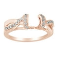thumbnail image 1 of AFFY Round Shape White Natural Diamond Wrap Style Enhancer Ring In 14K Rose Gold (0.2 Cttw), 1 of 1