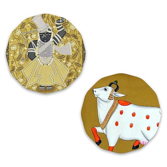 Round Shape Wooden Wall Hanging Decor | Decorative Hanging Items for Living Room | Gifts | Modern Wall Decoration Artworks for Home | Door Hanging Designer Painting Art Item