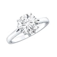 thumbnail image 1 of Rosec Jewels Round Shaped Moissanite Solitaire Engagement Ring 2 Carat - 8 mm - D-VS1 Quality Certified - with Jewelry Box, 10K White Gold, US 13.00, 1 of 9