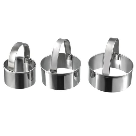 Round Shaped Stainless Steel Cookie Cutter, by Uxcell 3 Pieces