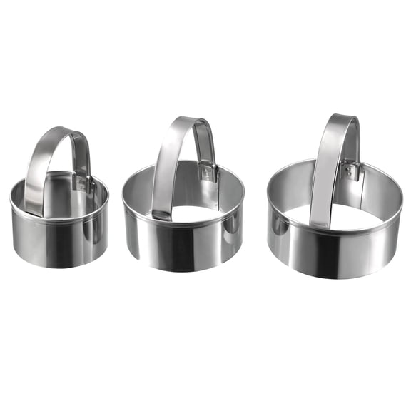 Round Shaped Stainless Steel Cookie Cutter, by Uxcell 3 Pieces