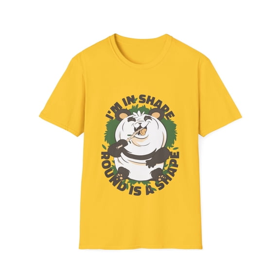 Round Shapes Funny Sarcasm Fat Panda Graphic Novelty T-shirt