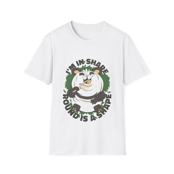 Round Shapes Funny Sarcasm Fat Panda Graphic Novelty T-shirt