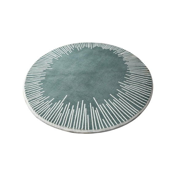 Round Short Hair Mat, Round Children Rug, Indoor Home Decor, Washable Floor Mat for Living Room Playroom Bedroom