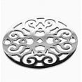 Round Shower Drain Classic Scrolls No. 4 Made of Stainless Steel