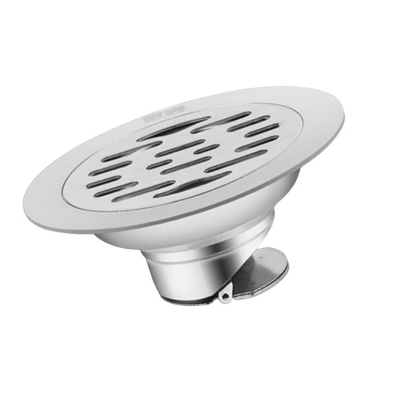 Round Shower Floor Drain AntiOdor Stainless Steels Floor Strainer Hair Catcher for Bathroom Kitchen Balcony Garage