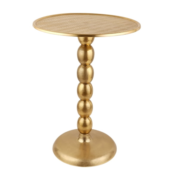 Round Side End Table - Metal Coffee Table for Living Room, Balcony & Bedroom (Gold 5)
